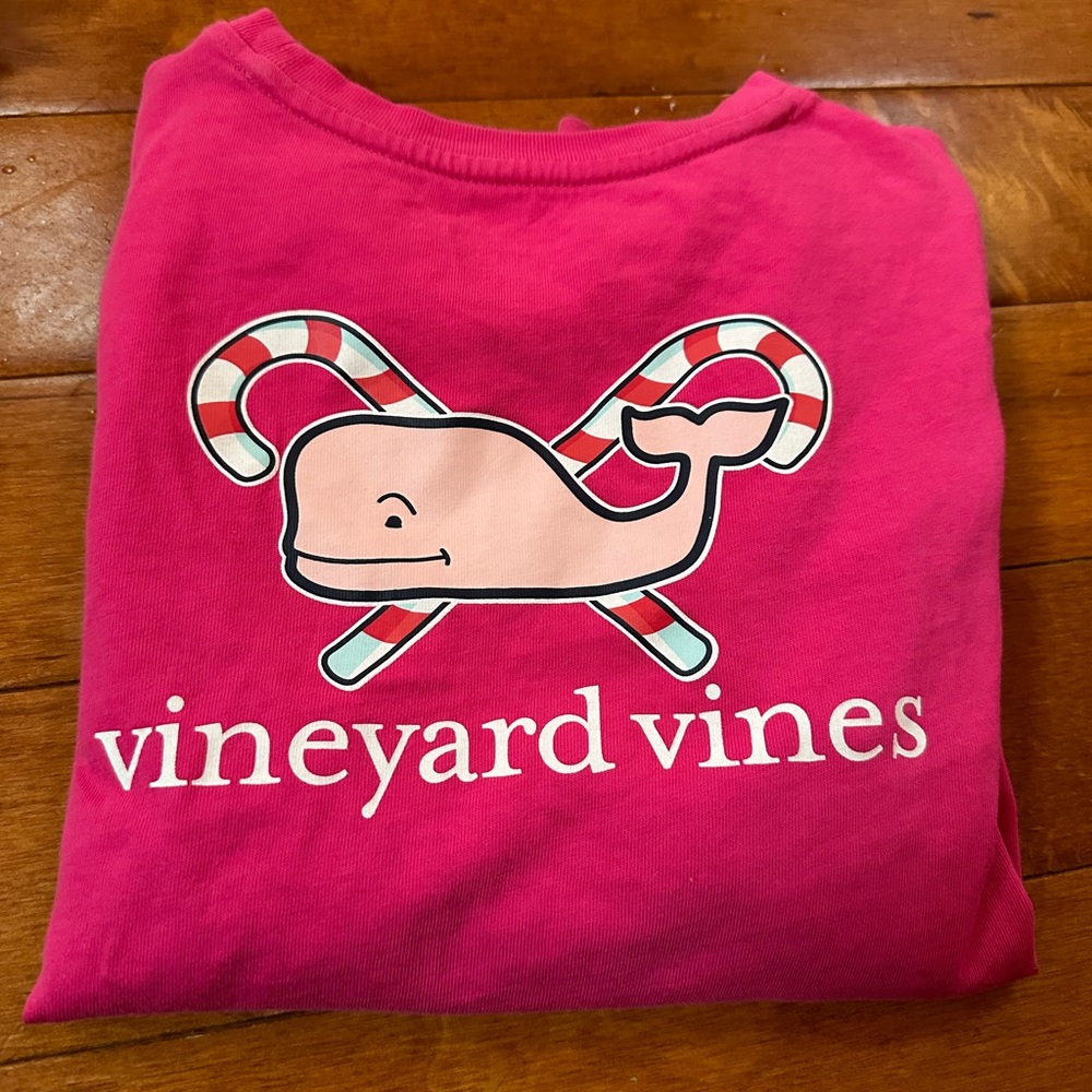 Vineyard vines girls medium Christmas long sleeved  shirt